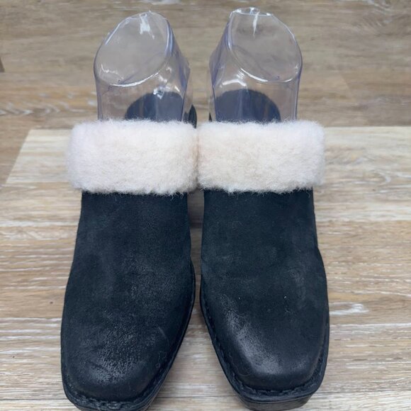 Born Hope Black Suede Block Heel Mule Women's Size 8 - Picture 2 of 7